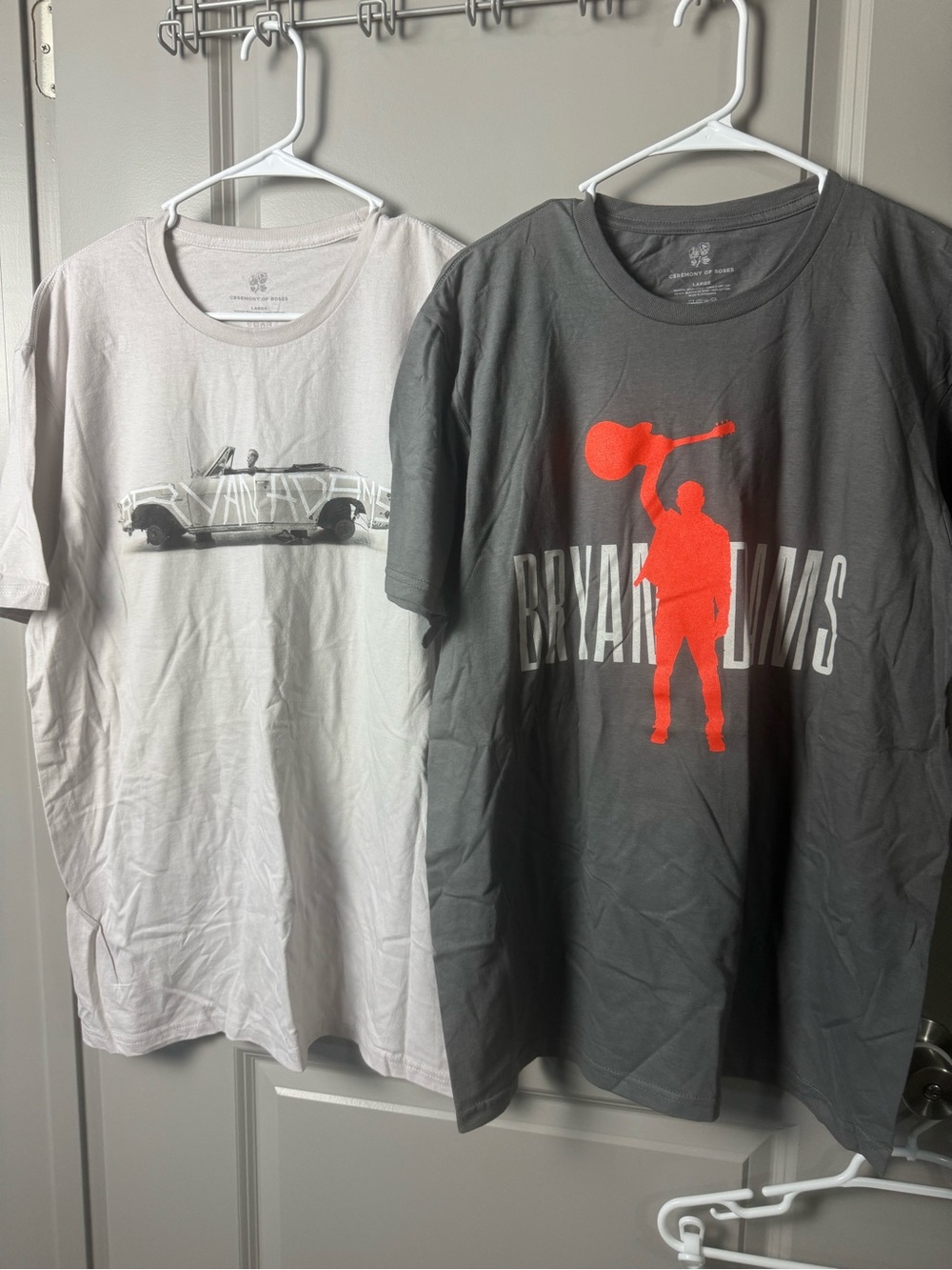 Large Bryan Adams tour shirts